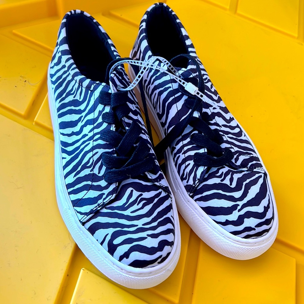 Katy Perry  Collection The Sprinkle Satin Zebra Print Sneakers